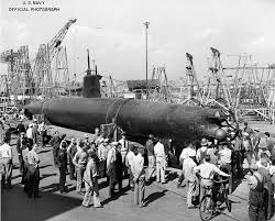 Salvaged HA-19 submarine at Mare Island