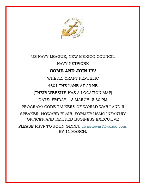 Network Navy Flyer 13MAR26